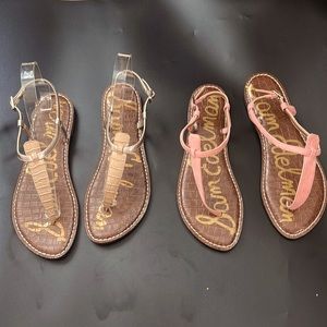 TWO PAIRS 8.5 Sam Edelman thong sandals!! Too cute!!